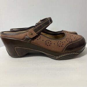 White Mountain Mallard Leather Slip On Casual Maryjane Boho Comfort Clogs 11